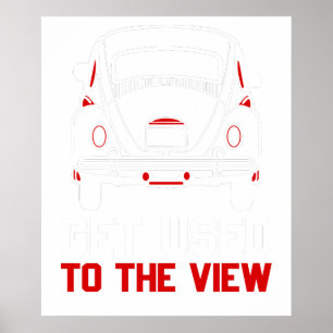 wenn je aan de uitzicht VW Kever Poster