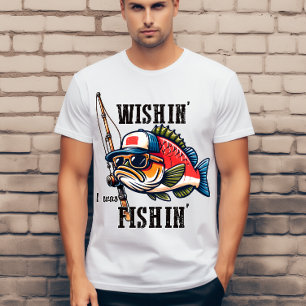 Wens dat ik aan het vissen was t-shirt