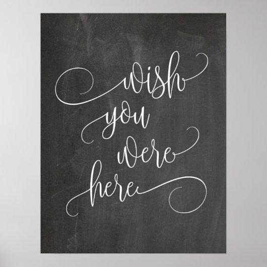 wens dat u hier bent als huwelijksherdenkingsbord poster (Voorkant)