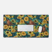 Wens et fleurs sur bleu foncé (Clavier et souris)