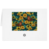 Wens et fleurs sur bleu foncé (Dos Horizontal)