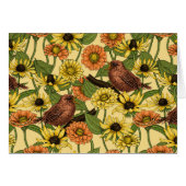 Wens et fleurs sur jaune pâle (Devant horizontal)