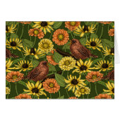 Wens et fleurs sur vert (Devant horizontal)