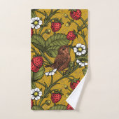 Wens et fraises sur mustrard (Serviette à main)