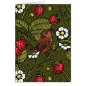 Wens et fraises sur vert foncé (Devant)