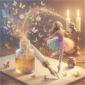 Wens gelukkig leven Cut Vinyl Sticker (Voorkant)