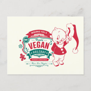 Wens je een gelukkig veganistische feestdag feestdagenkaart