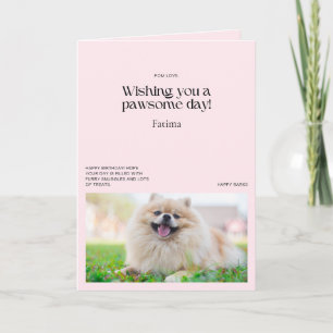 Wens je een Pawsome Day Pommerse Kaart