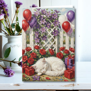 Wens je een Poot-gebruikers Verjaardag Kat & Blo Kaart