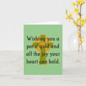 Wens je een pot goud - Ierse quote Kaart (Gele Bloem)