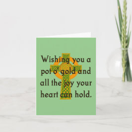 Wens je een pot met goud - Ierse quote Kaart