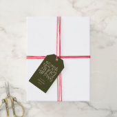"Wens je een prettige kerst" Evergreen Gift-Labels Cadeaulabel (Met Touw)