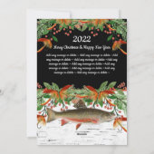 Wens je een Reely Fly Fishmas, platte kerstkaart (Achterkant)