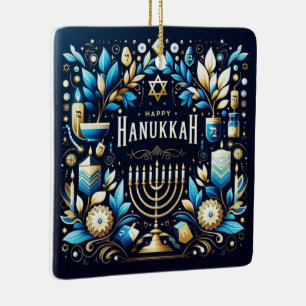 Wens je een vreugdevol Chanoeka Keramisch Ornament