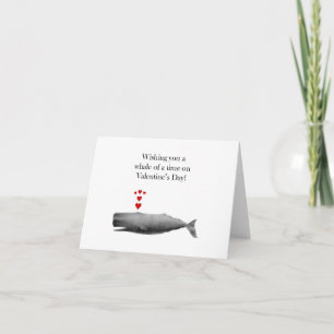 Wens je een walvis van een tijd op de Valentijnsda Feestdagen Kaart