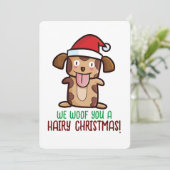  wens je hairy Kerstmis Kaart (Staand voorkant)