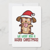  wens je hairy Kerstmis Kaart (Voorkant)