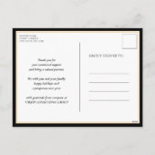 Wens je Vrolijk Kerstmis Zwart Script Business Feestdagenkaart (Achterkant)