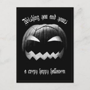 Wens jou en de jouwen een enge gelukkige Halloween Feestdagenkaart