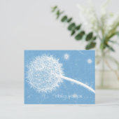 Wens op een andelion briefkaart (Staand voorkant)