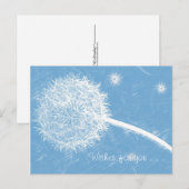 Wens op een andelion briefkaart (Voorkant / Achterkant)