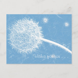 Wens op een andelion briefkaart