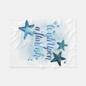 Wens op een Starfish Fleece Deken (Voorkant (Horizontaal))