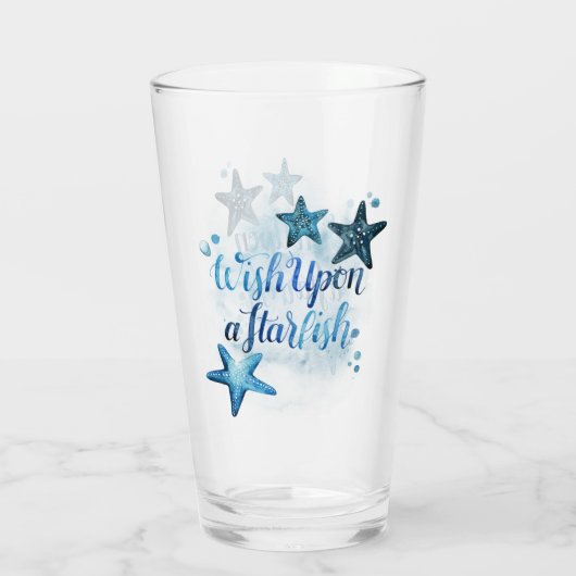 Wens op een Starfish Glas (Achterkant)