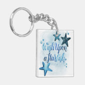 Wens op een Starfish Sleutelhanger (Voorkant Links)