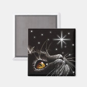 Wens op een ster - vierkante magneet (Voorkant / Achterkant)