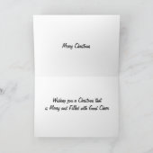 WENS U MERRY CHRISTMAS/GOOD CHEER FEESTDAGEN KAART (Binnen)