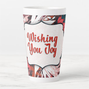 Wens U Vreugde – Winter Bloemstuk Felicitaties Latte Mok