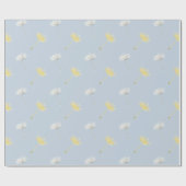 Wensen Blauw Geel Wit Paardenbloem Bloemen Cadeaupapier (Vlak)