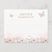 Wensen en advies Butterfly Baby shower Kaart (Voorkant)