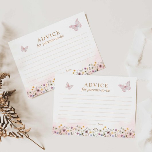 Wensen en advies Butterfly Baby shower Kaart