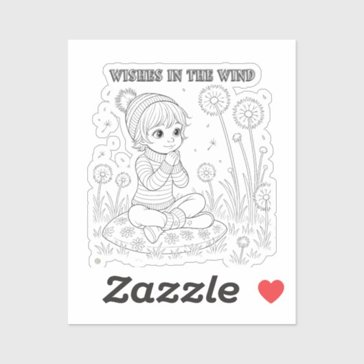 Wensen in de Wind Matte Sticker naar Kleur (Vel)