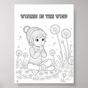 Wensen in het Wind Matte Poster voor Kleuren