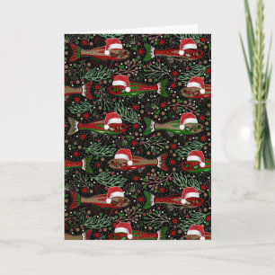Wensen Jou een Prettig Kerstfeest Rood Groene Fore Kaart