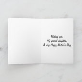 WENSEN VAN SPECIALE DOCHTER HAPPY MOEDERDAG KAART (Binnen)