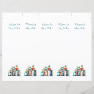 Wensen voor Baby, Baby shower Keepsake, Bladwijzer