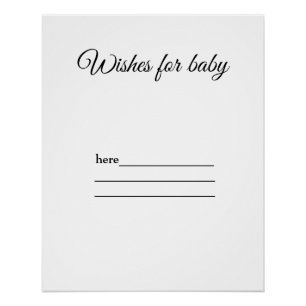 wensen voor baby baby shower spel perfect poster