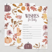 Wensen voor Baby, Herfst Baby Wensen Kaart (Voorkant / Achterkant)