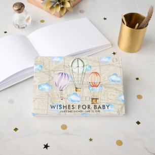 Wensen voor Baby Het Baby Shower met Heete Lucht Gastenboek