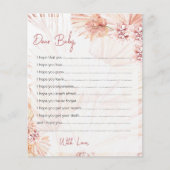 Wensen voor Baby Kaarten Boho Blush Feest Strooibu (Voorkant)