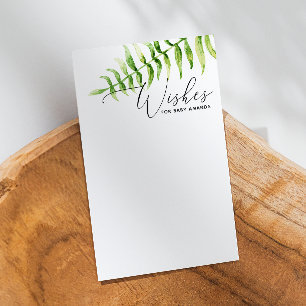 Wensen voor baby. Waterverf groen varen Advies Informatiekaartje