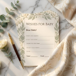 Wensen voor babykaart, baby shower briefkaarten, kaart