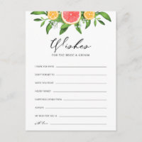 Wensen voor bruid en bruidegom met citroenen en gr