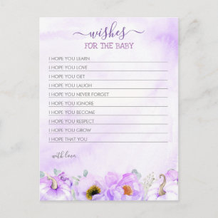 Wensen voor de Baby Herfst pompoen meisjes Baby sh Briefkaart