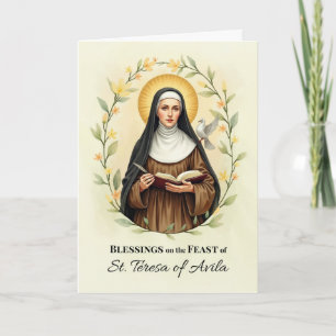 Wensen voor de feestdag van Sint-Teresa van Avila  Kaart