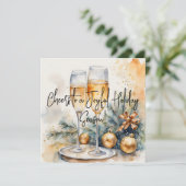 Wensen voor een vreugdevol kerstseizoen! Kerstkaar Feestdagenkaart (Staand voorkant)